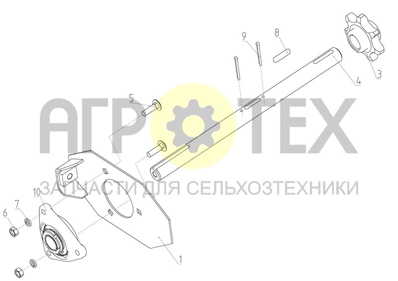 Вал (РСМ-10.01.54.180Б) (№8 на схеме)